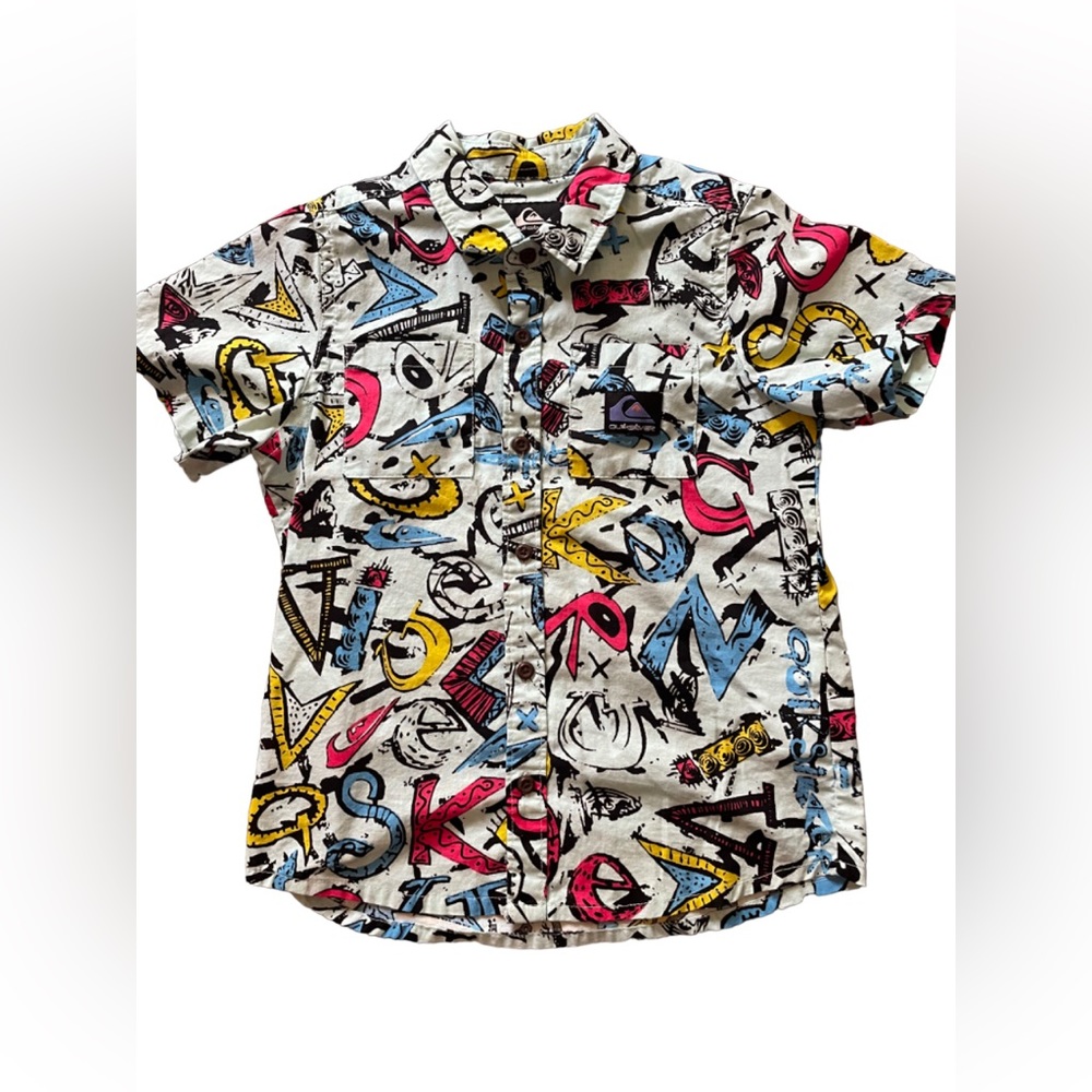 Boy’s Quiksilver Button Up Retro Print